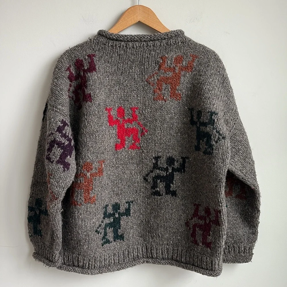Vintage Indian Weavings 100% Wool Sweater
